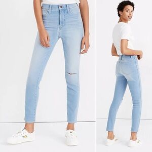 Madewell Tall 10" High-Rise‎ Roadtripper Jeggings 29 T29 Knee-Slit skinny jeans